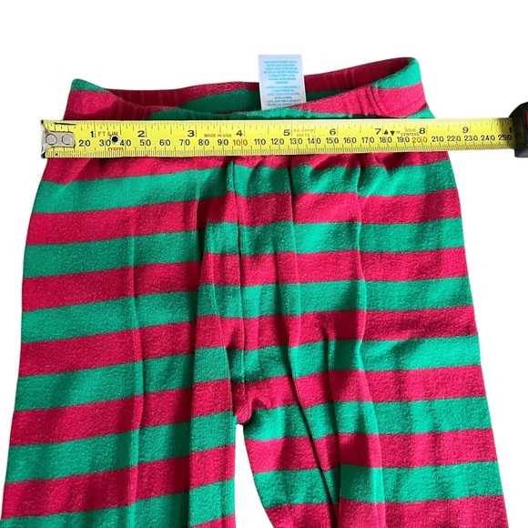 Festive Christmas Green and Red Elf Pajama two piece Set toddler size 4 unisex - Picture 7 of 8